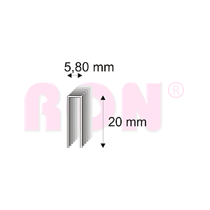 Truhlářské spony s pryskyřicí Narex 343/20 - 5,80 x 20 mm - 7 200 ks