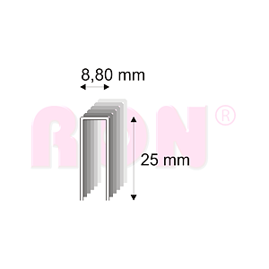 Truhlářské spony ostřené Narex 352/25 - 8,80 x 25 mm - 12 600 ks
