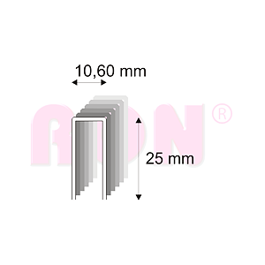 Truhlářské spony s pryskyřicí Narex 363/25-75 - 10,60 x 25 mm - 9 300 ks