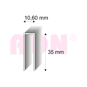 Truhlářské spony s pryskyřicí Narex 363/35-75 - 10,60 x 35 mm - 7 200 ks