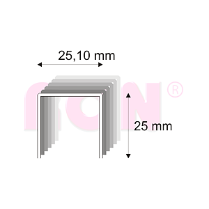 Kartonážní spony s pryskyřicí Narex 491/25 - 25,10 x 25 mm - 4 000 ks