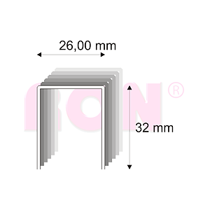 Tesařské spony s pryskyřicí Narex 580/32 - 26 x 32 mm - 3 000 ks