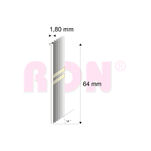 Truhlářské Brady šikmé 34° Narex 15G-DA/64 - 1,80 x 64 mm