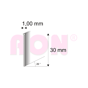 Truhlářské Brady šikmé 26° Narex 500/30 - 1 x 30 mm - 5 000 ks