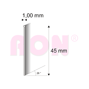 Truhlářské Brady šikmé 26° Narex 500/45 - 1 x 45 mm - 5 000 ks