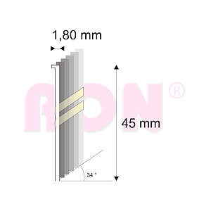 Truhlářské Brady šikmé 34° Narex 15G-DA/45 - 1,80 x 45 mm - 4 000 ks - nerez