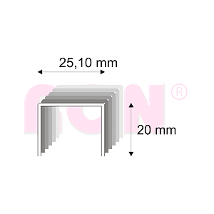 Kartonážní spony s pryskyřicí Narex 491/20 - 25,10 x 20 mm - 4 800 ks