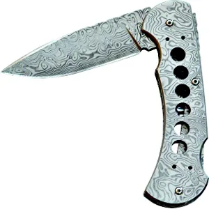 Lovecký zavírací nůž HABLOCK EXCLUSIVE - damašková ocel 220-D-1