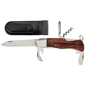 Reklamní výrobek - Outdoorový kapesní zavírací nůž HIKER 5dílný s vývrtkou - palisandr