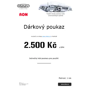 Dárkový poukaz - 2 500 Kč
