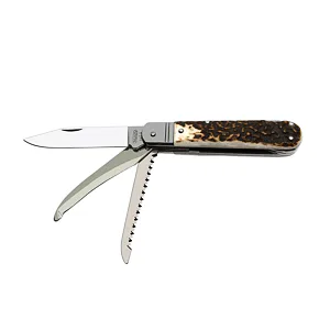 Lovecký zavírací nůž FIXIR 3dílný s pilkou a páráčkem - 232-střenka přírodní