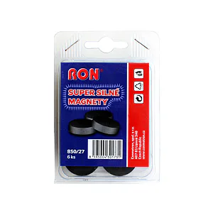 Magnety Mikov 850 - super silné 27 mm - 6 ks