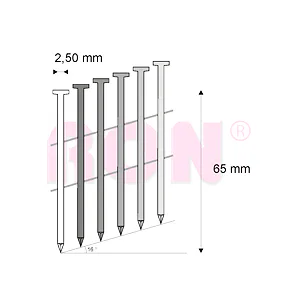 Hřebíky FAC hladké svitek, drát 16° 2,50 x 65 mm - 7 200 ks