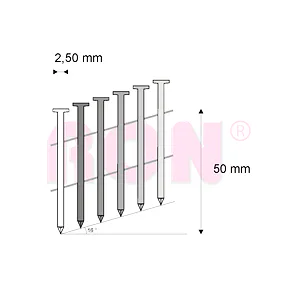 Hřebíky FAC hladké svitek, drát 16° 2,50 x 50 mm - 9 000 ks