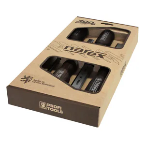 Sada plochých dlát 4dílná WOOD PROFI - 6, 12, 20, 26 mm - mořený buk