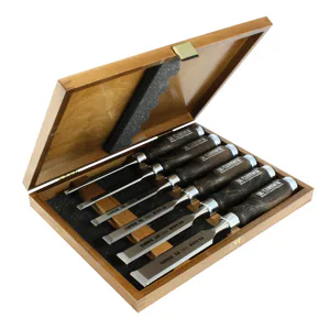 Sada plochých dlát v kazetě 6dílná WOOD PROFI - mořená