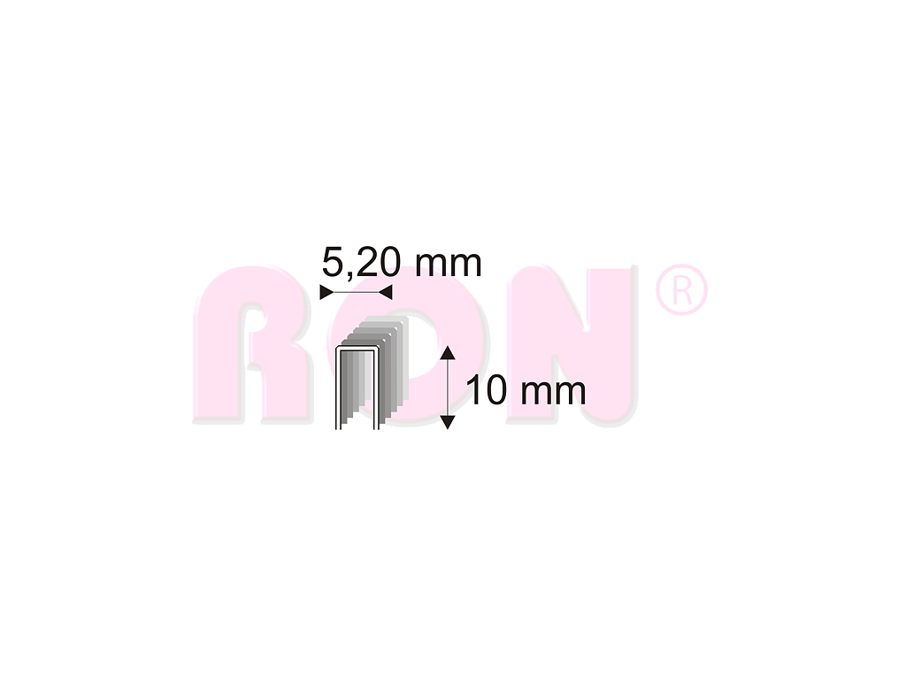 Truhlářské spony ostřené Narex 332/10 - 5,20 x 10 mm - 9 000 ks