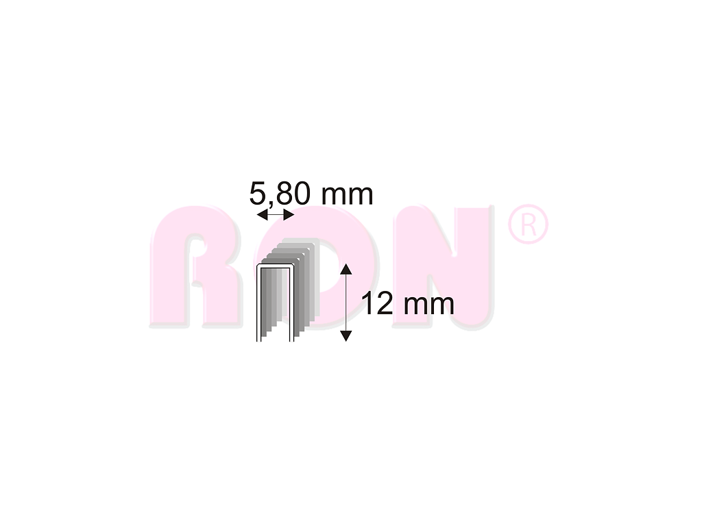 Truhlářské spony Narex 343/12 - 5,80 x 12 mm - 1 200 ks