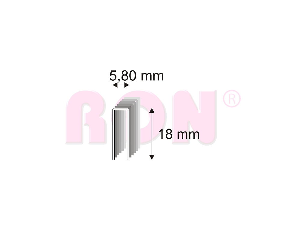 Truhlářské spony Narex 343/18 - 5,80 x 18 mm