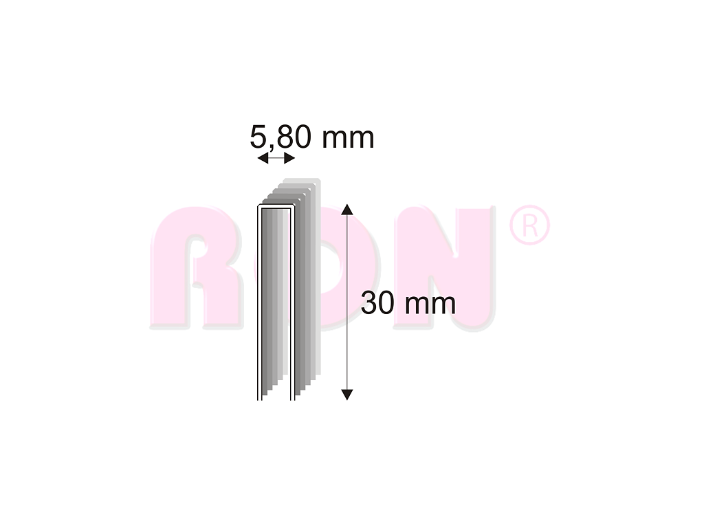 Truhlářské spony s pryskyřicí Narex 343/30 - 5,80 x 30 mm - 5 200 ks