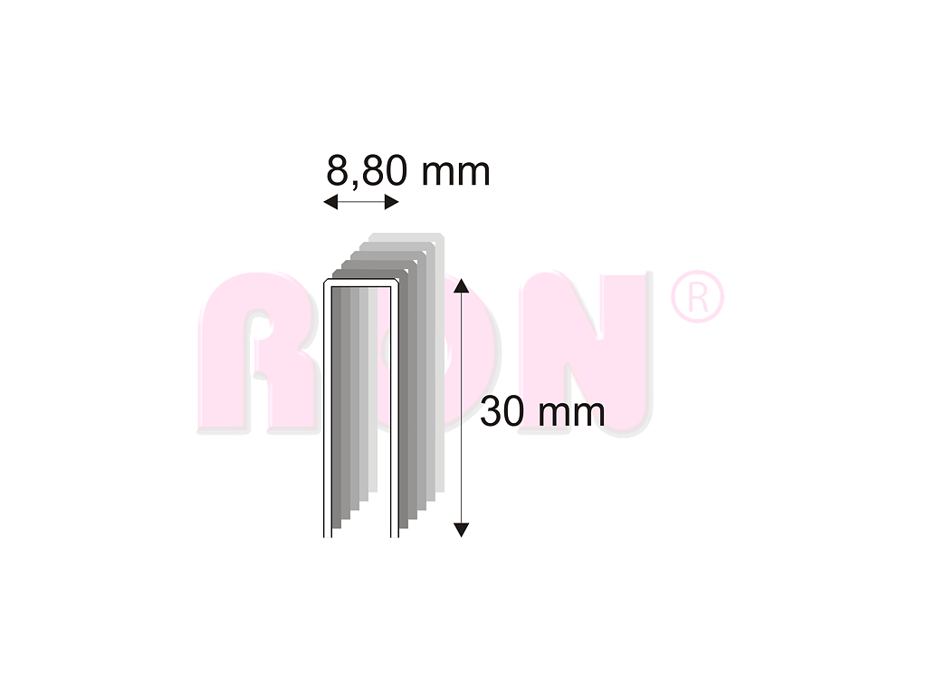 Truhlářské spony s pryskyřicí Narex 352/30 - 8,80 x 30 mm