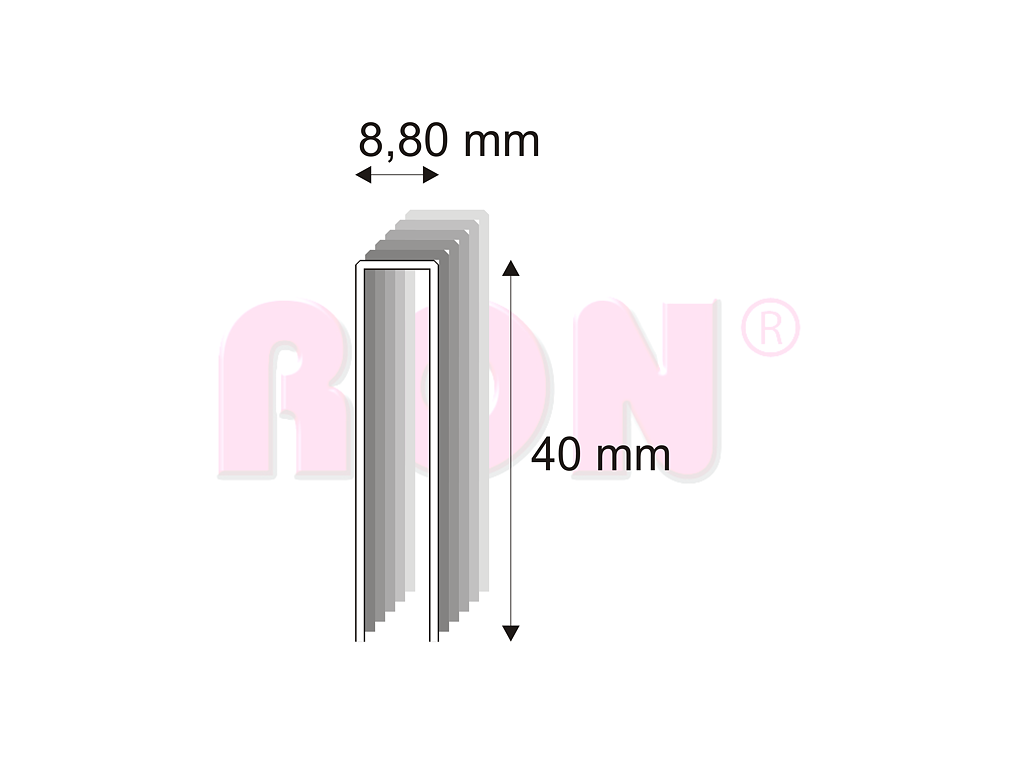 Truhlářské spony s pryskyřicí Narex 352/40 - 8,80 x 40 mm