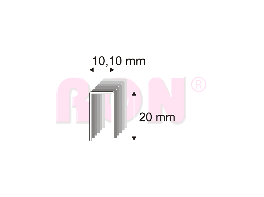 Truhlářské spony s pryskyřicí Narex 353/20 - 10,10 x 20 mm