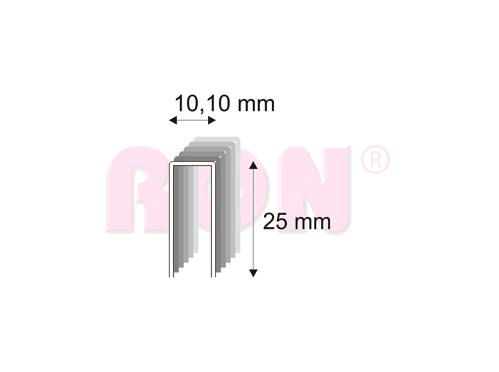 Truhlářské spony s pryskyřicí Narex 353/25 - 10,10 x 25 mm