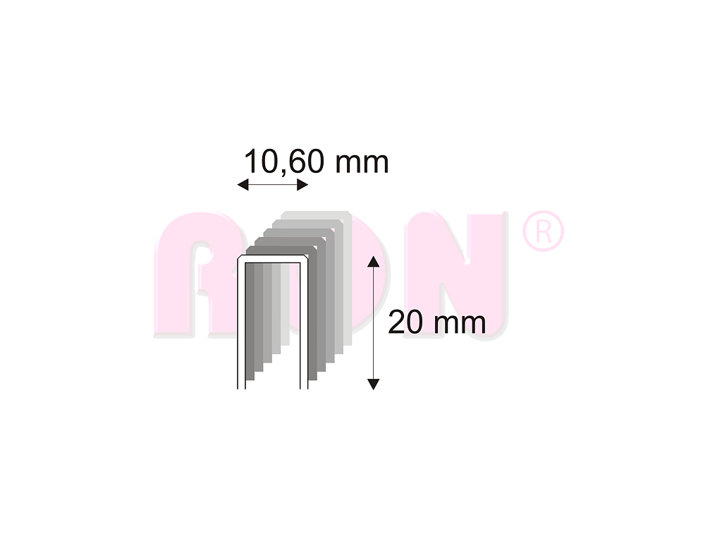 Truhlářské spony s pryskyřicí Narex 363/20-75 - 10,60 x 20 mm