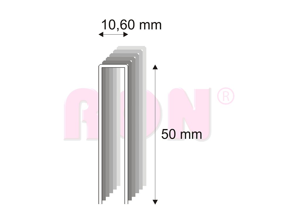 Truhlářské spony s pryskyřicí Narex 363/50-75 - 10,60 x 50 mm - 5 100 ks