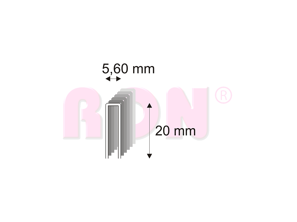 Truhlářské spony s pryskyřicí Narex 364/20 - 5,60 x 20 mm