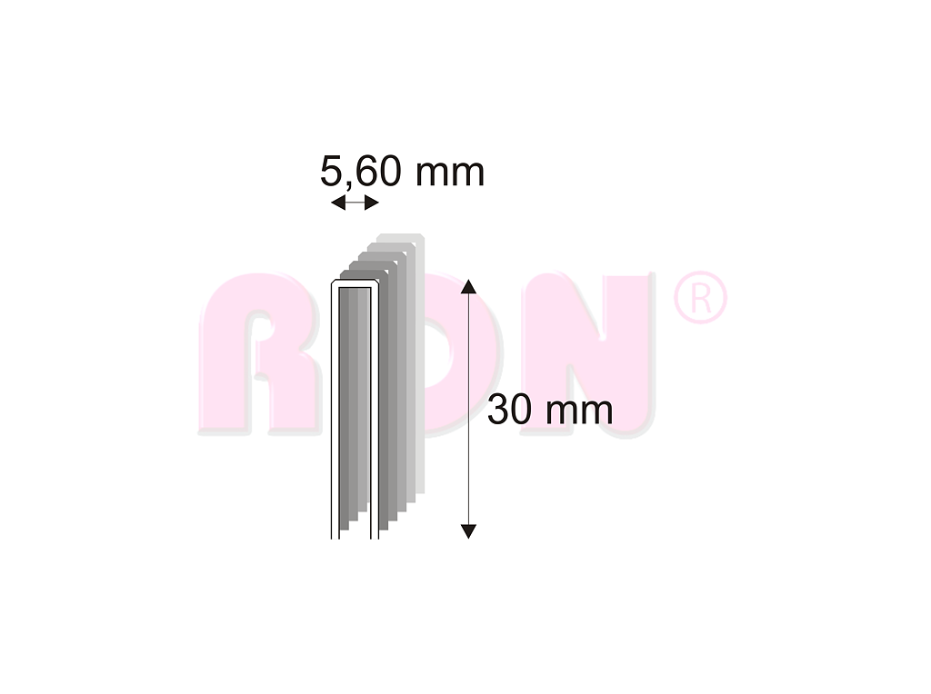 Truhlářské spony s pryskyřicí Narex 364/30 - 5,60 x 30 mm