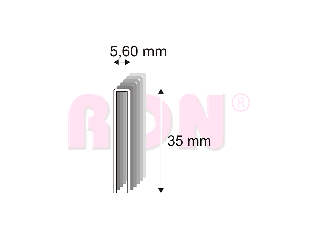 Truhlářské spony s pryskyřicí Narex 364/35 - 5,60 x 35 mm
