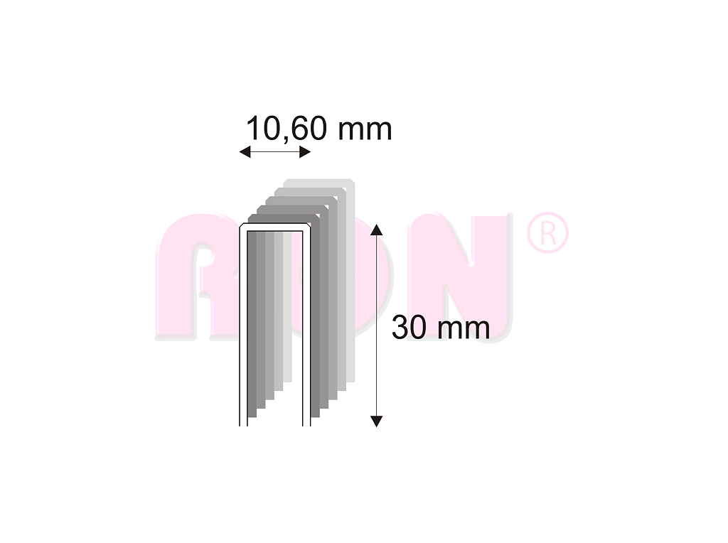 Tesařské spony s pryskyřicí Narex 367/30-70 - 10,60 x 30 mm - 7 560 ks