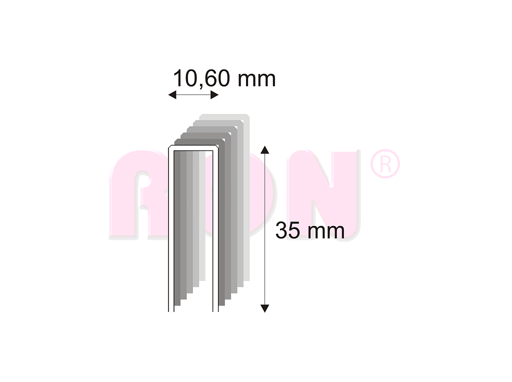 Tesařské spony s pryskyřicí Narex 367/35-70 - 10,60 x 35 mm