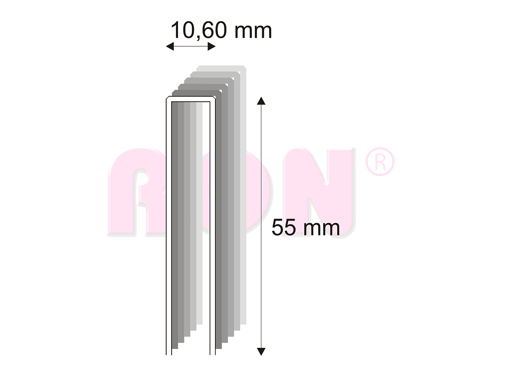 Tesařské spony s pryskyřicí Narex 367/55 - 10,60 x 55 mm - 3 800 ks