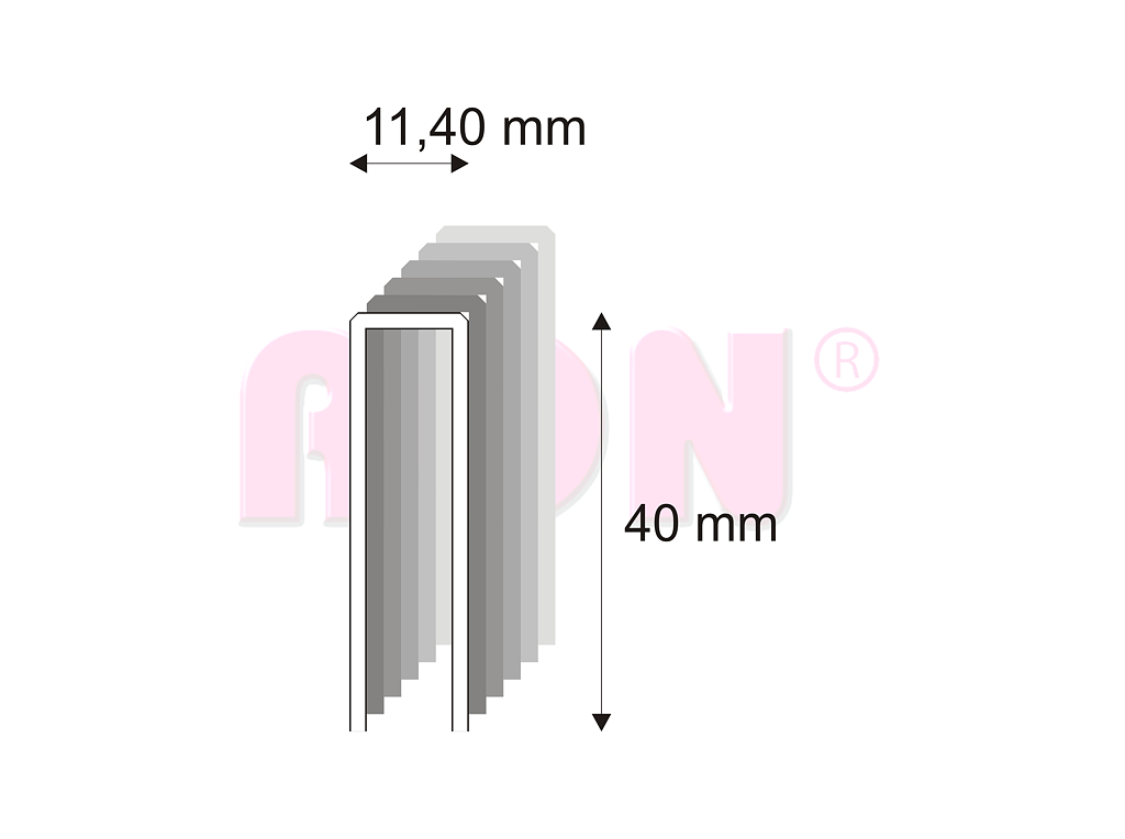 Tesařské spony Narex 368/40 - 11,40 x 40 mm - 4 300 ks