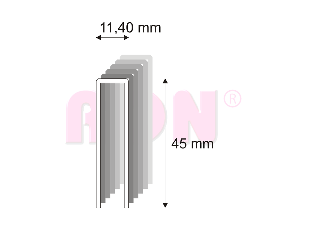 Tesařské spony s pryskyřicí Narex 368/45 - 11,40 x 45 mm - 4 200 ks