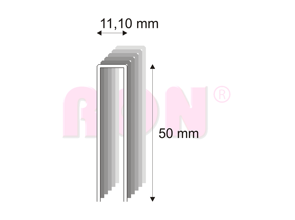 Tesařské spony s pryskyřicí Narex 370/50 - 11,10 x 50 mm - 4 400 ks