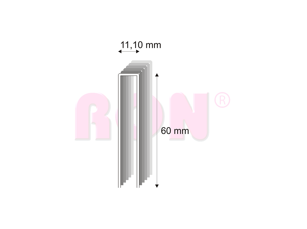 Tesařské spony s pryskyřicí Narex 370/60 - 11,10 x 60 mm - 3 600 ks