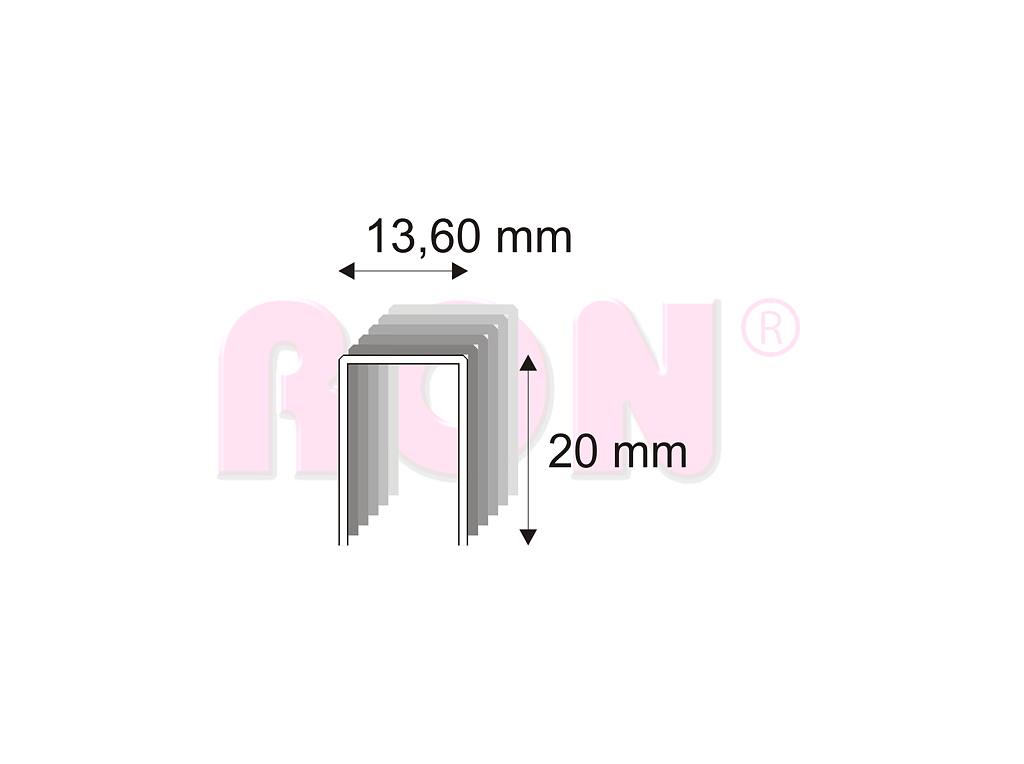 Čalounické spony Narex 489/20 - 13,60 x 20 mm - 10 400 ks