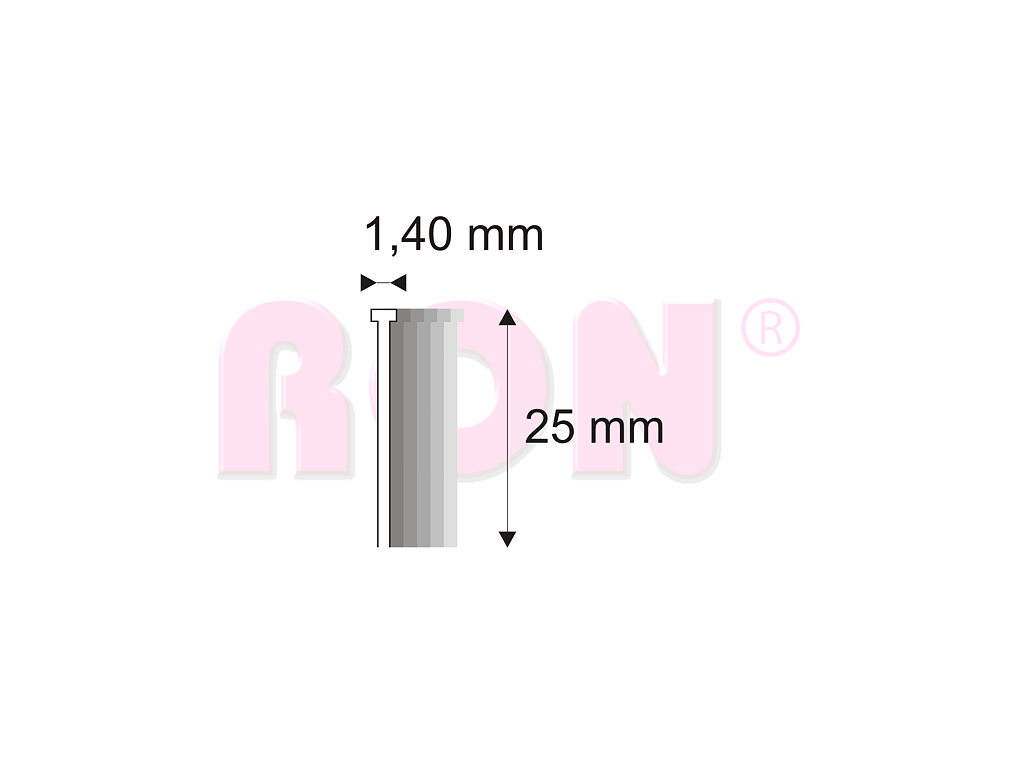 Truhlářské Brady Narex 16/25 - 1,40 x 25 mm - 2 500 ks