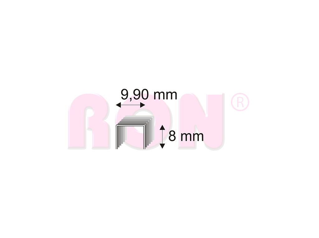 Čalounické spony Narex 330/08-150 - 9,90 x 8 mm - 54 000 ks