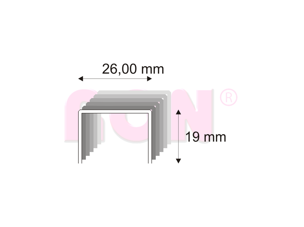 Tesařské spony Narex 580/19 - 26 x 19 mm - 4 200 ks