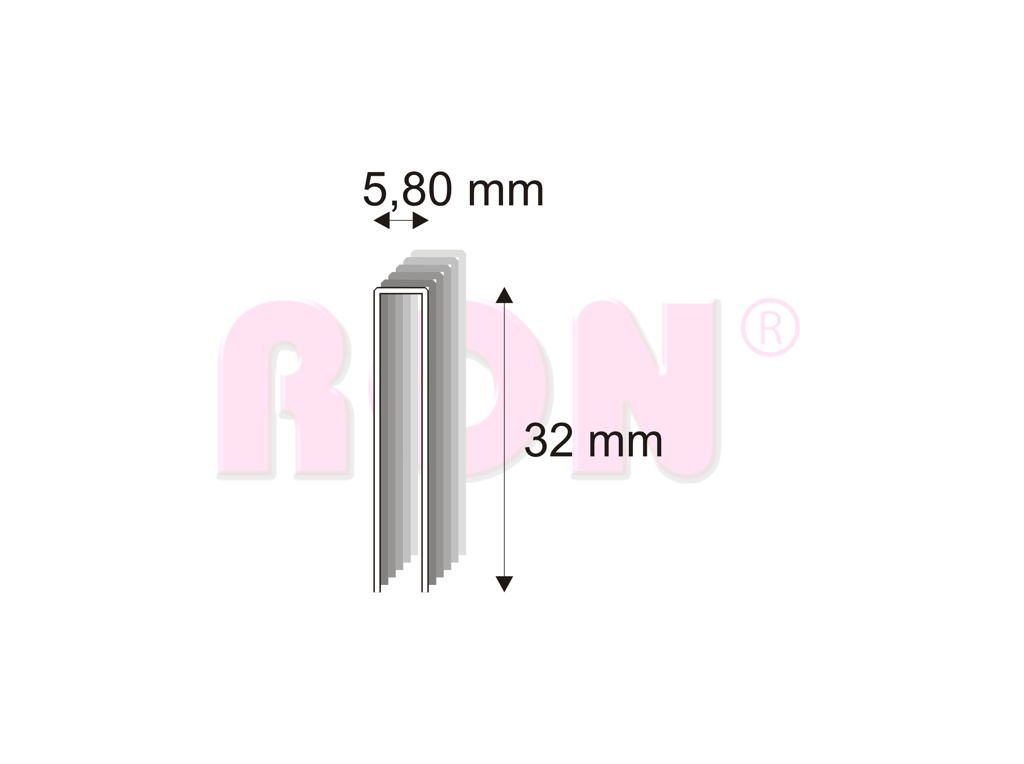 Truhlářské spony Narex 343/32 - 5,80 x 32 mm - 3 000 ks