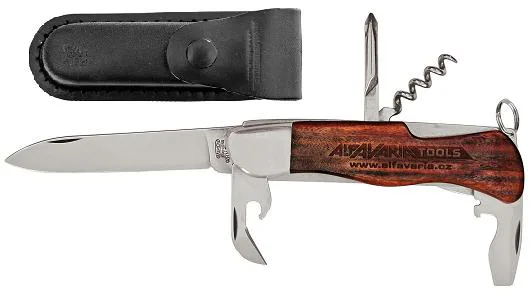 Reklamní výrobek - Outdoorový kapesní zavírací nůž HIKER 5dílný s vývrtkou - palisandr