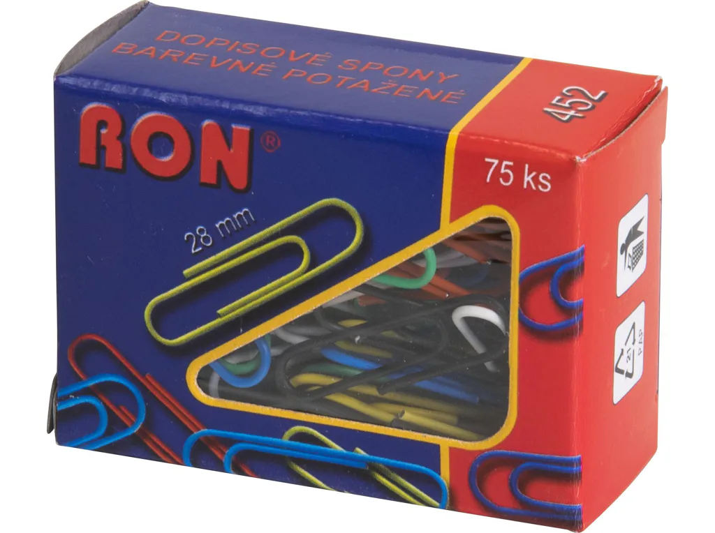 Dopisové spony Mikov 452 - barevný mix 28 mm