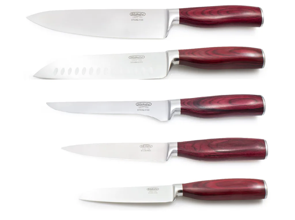 AKČNÍ SET NOZU RUBY - CHEF-1x400-ND-20, 1x405-ND-18, 1x402-ND-15, 1x403-ND-13, 1x406-ND-10