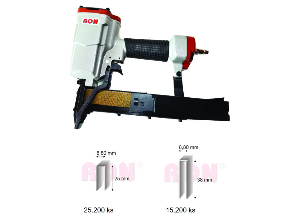 Akční set - sponkovací pistole a spony TRUHLÁŘ - 1 x RON 352/40C ; 2 x 352/25 PR; 2 x 352/38 PR