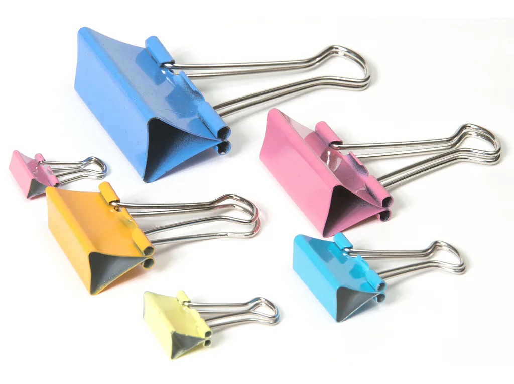 Binder klipy Mikov 421 - barevný mix 15 mm - 12 ks